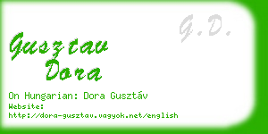 gusztav dora business card