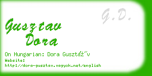 gusztav dora business card